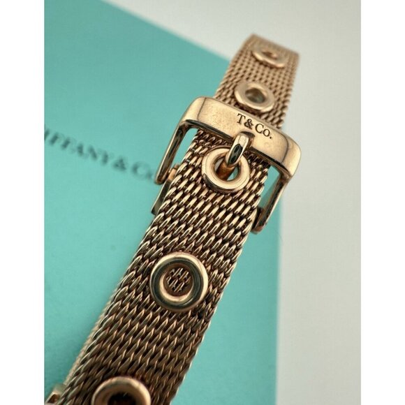 RARE Tiffany & Co. Rubedo Somerset Mesh Wrap Belt Clasp Bracelet - Picture 6 of 9